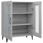 Credenza Grigio Sonoma 69,5x34x90 cm in Legno Multistrato