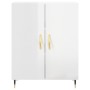 Credenza 69,5x34x90 cm in Legno Multistrato Bianco Lucido