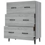 Credenza Grigio Sonoma 69,5x34x90 cm in Legno Multistrato