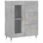 Credenza Grigio Cemento 69,5x34x90 cm in Legno Multistrato