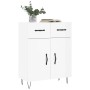 Credenza 69,5x34x90 cm in Legno Multistrato Bianco Lucido