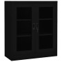 Armadio per Ufficio Nero 90x40x105 cm in Acciaio