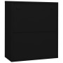 Armadio per Ufficio Nero 90x40x105 cm in Acciaio