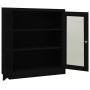 Armadio per Ufficio Nero 90x40x105 cm in Acciaio