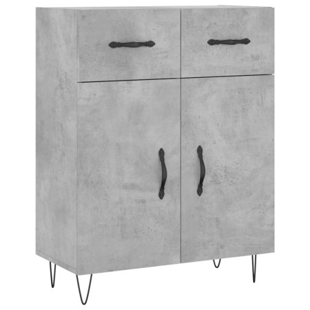 Credenza Grigio Cemento 69,5x34x90 cm in Legno Multistrato