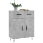 Credenza Grigio Cemento 69,5x34x90 cm in Legno Multistrato