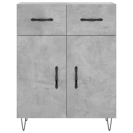 Credenza Grigio Cemento 69,5x34x90 cm in Legno Multistrato