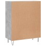 Credenza Grigio Cemento 69,5x34x90 cm in Legno Multistrato