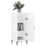 Credenza Bianco Lucido 34,5x34x90 cm in Legno Multistrato