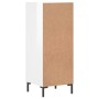 Credenza Bianco Lucido 34,5x34x90 cm in Legno Multistrato