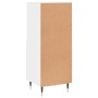 Credenza Bianco Lucido 34,5x34x90 cm in Legno Multistrato