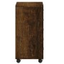 Cassettiera con Ruote rovere fumo in Legno Multistrato