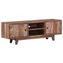 Mobile Porta TV in Legno di Acacia Stile Vintage 118x30x40 cm