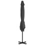 Ombrellone a Sbalzo con Palo in Alluminio Antracite 250x250 cm