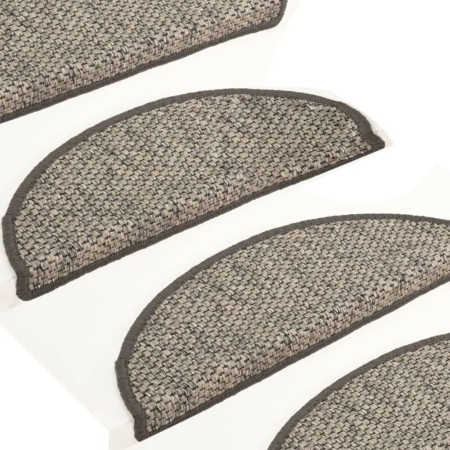 Tappeti Autoadesivi Scale Aspetto Sisal 15 pz 65x21x4 Antracite