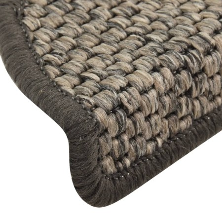 Tappeti Autoadesivi Scale Aspetto Sisal 15 pz 65x21x4 Antracite