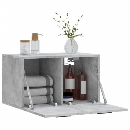 Mobile a Parete Grigio Cemento 60x36,5x35 cm Legno Multistrato