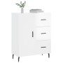 Credenza 69,5x34x90 cm in Legno Multistrato Bianco Lucido