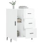 Credenza 69,5x34x90 cm in Legno Multistrato Bianco Lucido