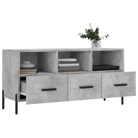 Mobile Porta TV Grigio Cemento 102x36x50 cm Legno Multistrato