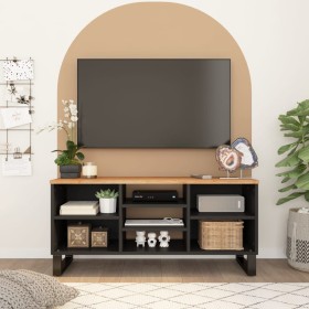 Mobile TV 100x33x46cm Legno Massello Acacia e Legno Multistrato