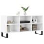 Mobile Porta TV Bianco Lucido 103,5x30x50 cm Legno Multistrato