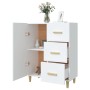 Credenza Bianca 69,5x34x90 cm in Legno Multistrato