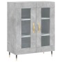 Credenza Grigio Cemento 69,5x34x90 cm in Legno Multistrato