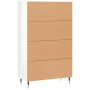 Credenza Bianco Lucido 69,5x31x115 cm in Legno Multistrato