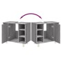 Armadietto Bagno Grigio Sonoma 60x32x53,5 cm Legno Multistrato