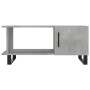 Tavolino da Salotto Grigio Cemento 90x50x40cm Legno Multistrato