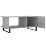 Tavolino da Salotto Grigio Cemento 90x50x40cm Legno Multistrato