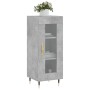 Credenza Grigio Cemento 34,5x34x90 cm in Legno Multistrato