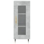 Credenza Grigio Cemento 34,5x34x90 cm in Legno Multistrato