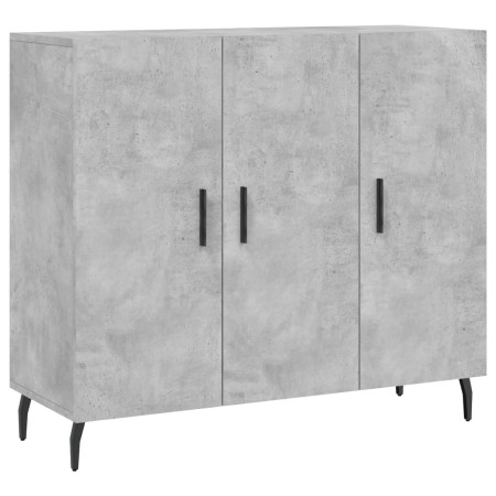 Credenza Grigio Cemento 90x34x80 cm in Legno Multistrato