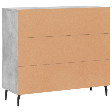 Credenza Grigio Cemento 90x34x80 cm in Legno Multistrato