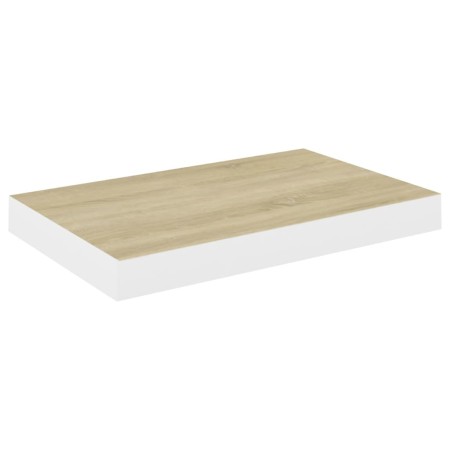 Scaffali a Parete 4 pz Rovere e Bianco 50x23x3,8 cm in MDF