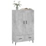 Credenza Grigio Cemento 69,5x31x115 cm in Legno Multistrato