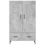 Credenza Grigio Cemento 69,5x31x115 cm in Legno Multistrato