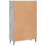 Credenza Grigio Cemento 69,5x31x115 cm in Legno Multistrato