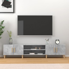 Mobile Porta TV Grigio Cemento 180x31,5x40 cm Legno Multistrato