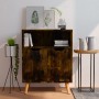 Credenza Rovere Fumo 60x30x72 cm in Legno Multistrato