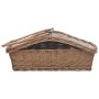 Cesta Legna da Ardere con Manico 61,5x46,5x58cm Marrone Salice