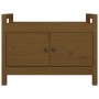 Panca da Ingresso Miele 80x40x60 cm in Legno Massello di Pino