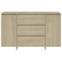 Credenza con 3 Cassetti Rovere Sonoma 120x41x75cm in Truciolato