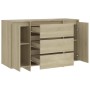 Credenza con 3 Cassetti Rovere Sonoma 120x41x75cm in Truciolato