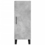 Credenza Grigio Cemento 34,5x34x90 cm in Legno Multistrato