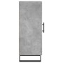 Credenza Grigio Cemento 34,5x34x90 cm in Legno Multistrato