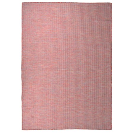 Tappeto da Esterni a Tessitura Piatta 140x200 cm Rosso