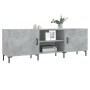 Mobile Porta TV Grigio Cemento 150x30x50cm in Legno Multistrato